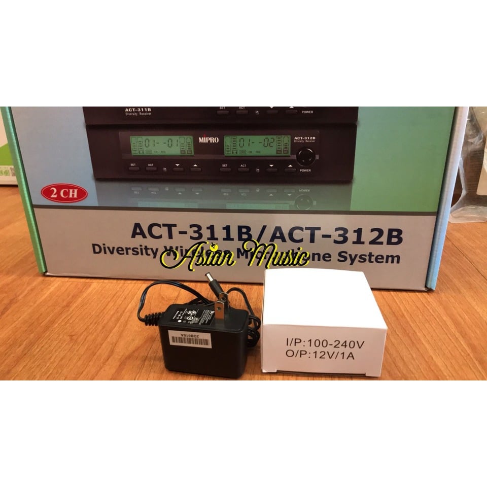 亞洲樂器 MIPRO ACT-311B/ACT-312B 1/P:100-240V O/P:12V/1A 電源變壓器、電源整流器