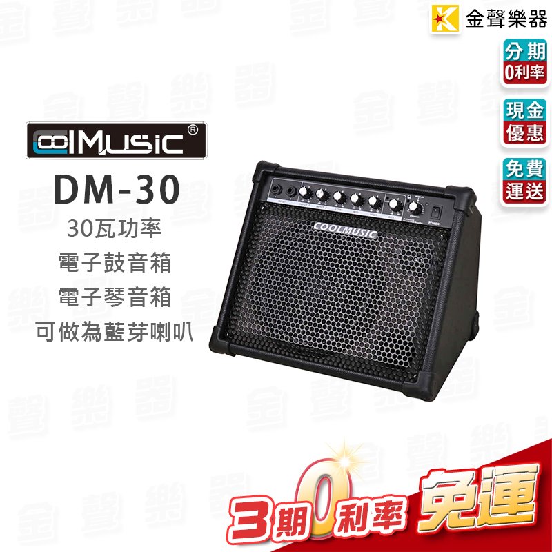 【金聲樂器】Coolmusic DM-30 30W 電子鼓音箱 / 電子琴音箱 / 藍芽喇叭