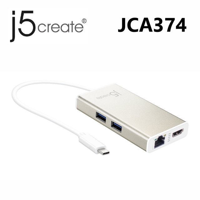 j5create JCA374 USB Type-C 多功能擴充卡