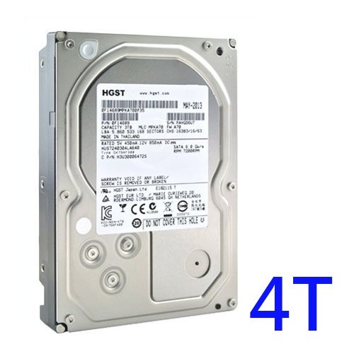 7200轉】日立HGST 4T 硬碟【工業包裝未拆】HUS724040ALE641 - PChome