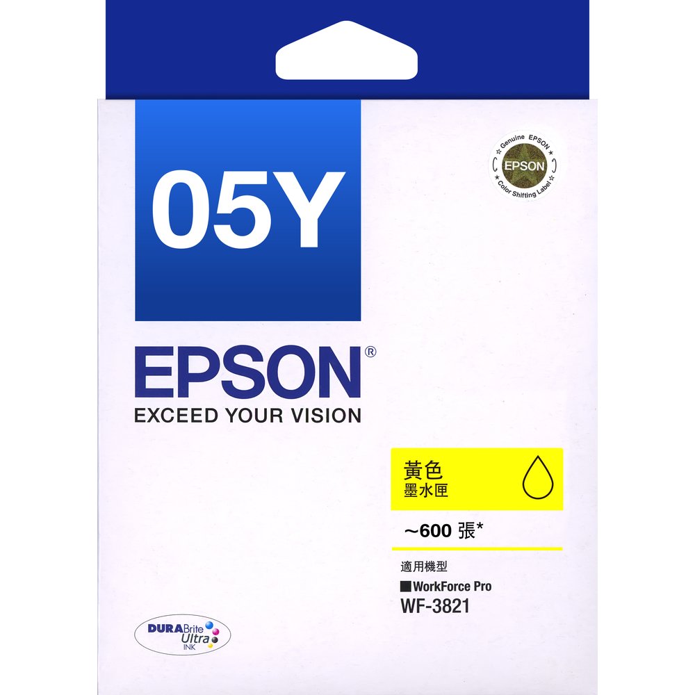 EPSON (T05Y)黃色墨水匣(可列印600張) C13T05Y450