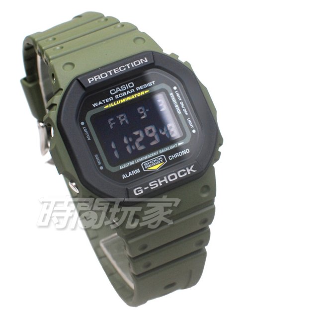 G-SHOCK DW-5610SU-3 CASIO卡西歐 街頭時尚完美搭配 復古錶 電子錶 軍綠 男錶 DW-5610SU-3DR