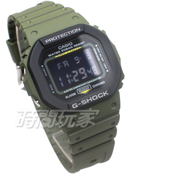 G-SHOCK DW-5610SU-3 CASIO卡西歐 街頭時尚完美搭配 復古錶 電子錶 軍綠 男錶 DW-5610SU-3DR