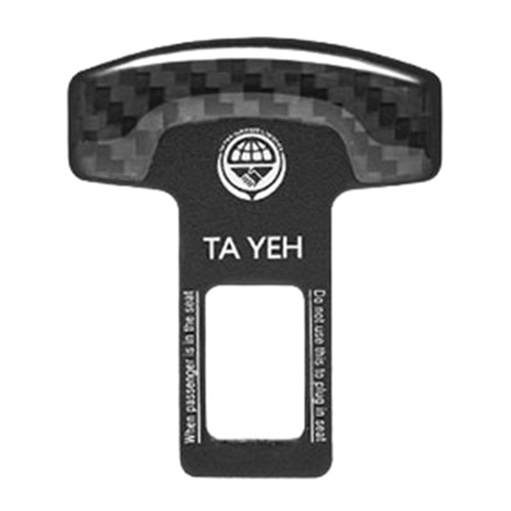 車資樂㊣汽車用品【TA-A054】CARBON碳纖紋造型 雙面圖案 安全帶消音扣 插銷
