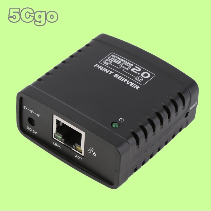 5Cgo 【權宇】USB LPR PRINTER SERVER RJ45 100Mbps 網絡印表機伺服器 WS-N 含稅