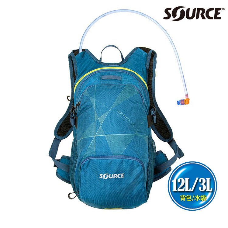 SOURCE 戶外健行水袋背包 Air Fuse 12L 2054292012 (12L/水袋3L) / 登山 單車 自行車 補水 抗菌