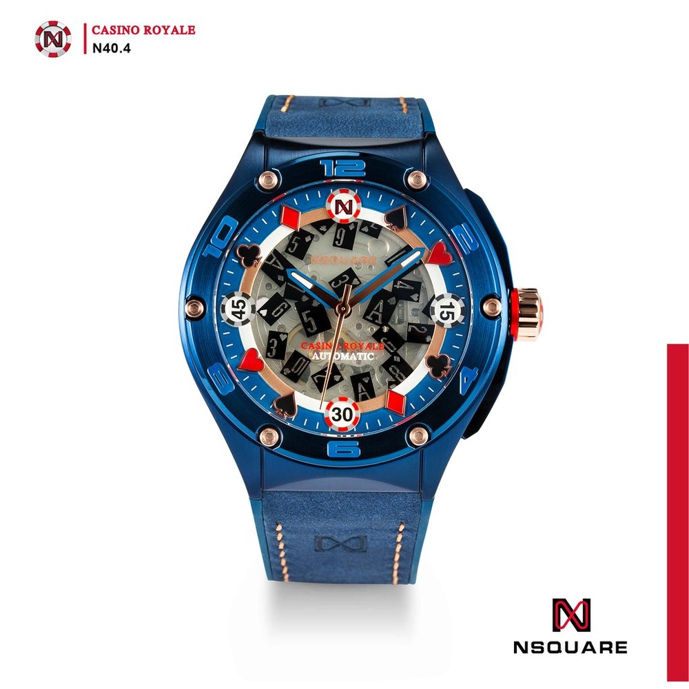 NSQUARE 皇家賭場-藍色限量機械錶