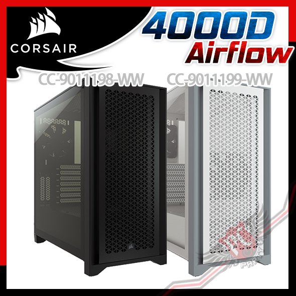 [ PCPARTY ] 海盜船 Corsair 4000D AIRFLOW 鋼化玻璃 中塔ATX 電腦機殼 (CC-9011200-WW/CC-9011201-WW)