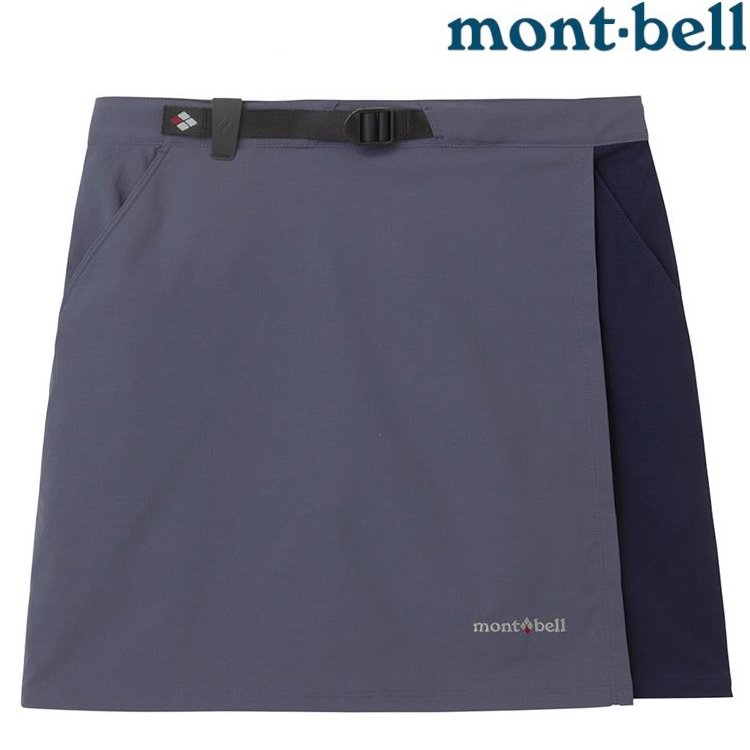 Mont-Bell Stretch OD 女款休閒短褲/登山短裙/快乾排汗褲裙 1105583 GB/BN 灰藍/藍黑