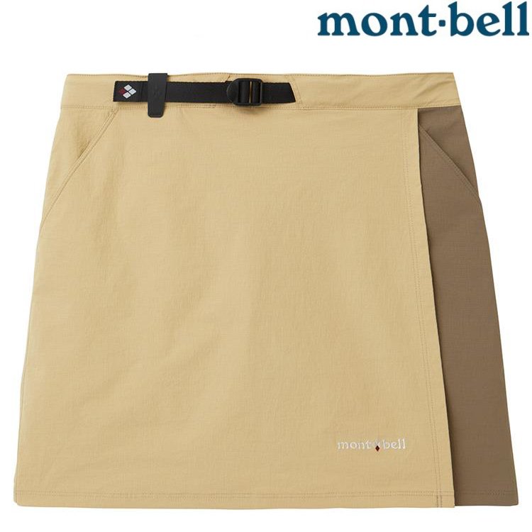 Mont-Bell Stretch OD 女款休閒短褲/登山短裙/快乾排汗褲裙 1105583 LK/TN 淺卡其/褐