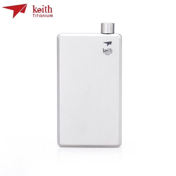 長毛象-【Keith】鎧斯Ti9306 純鈦隨身小酒壺 / 方形 / 100ml (附鈦漏斗) / 露營杯具 / 環保餐碗杯盤 / 戶外水壺