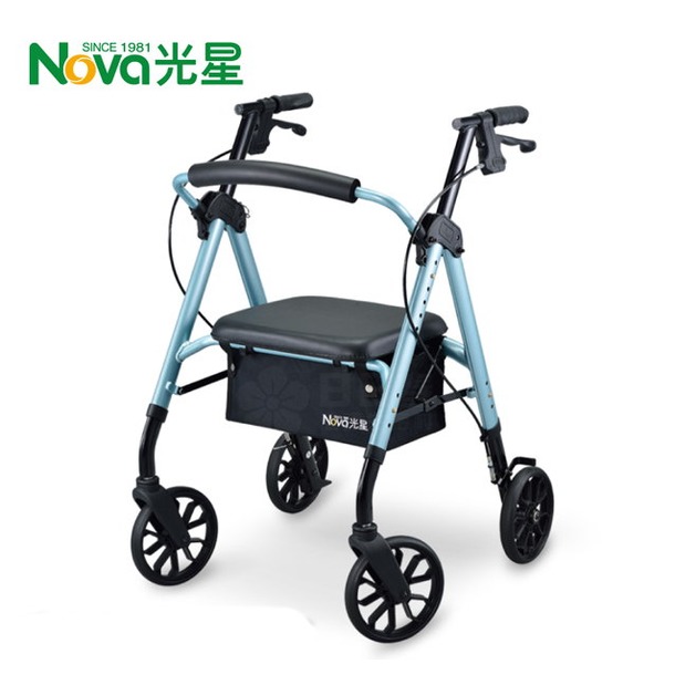 光星助行器STAR(座椅可調高度)帶輪型助步車/助行椅/購物車/散步車