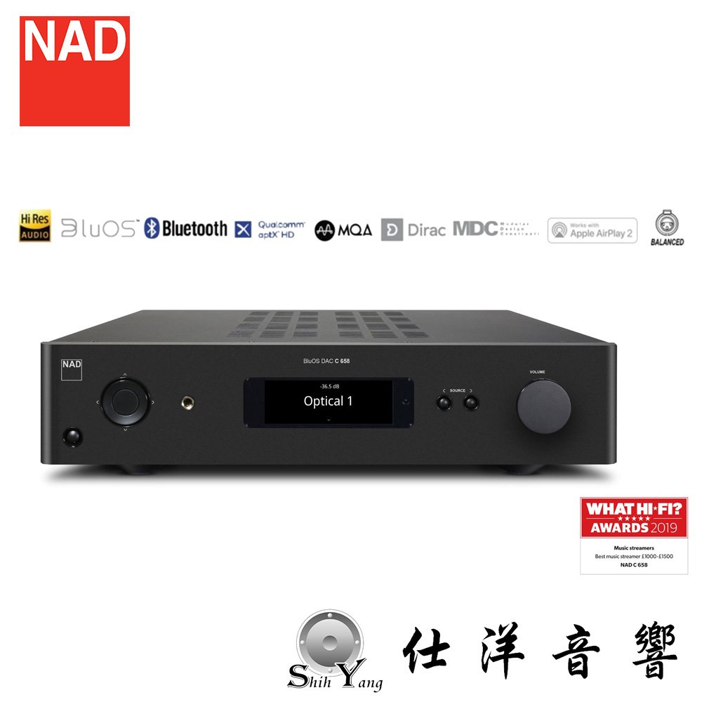 實機展售中 NAD C658 BluOS 串流 DAC / 前級 播放機 【公司貨保固】