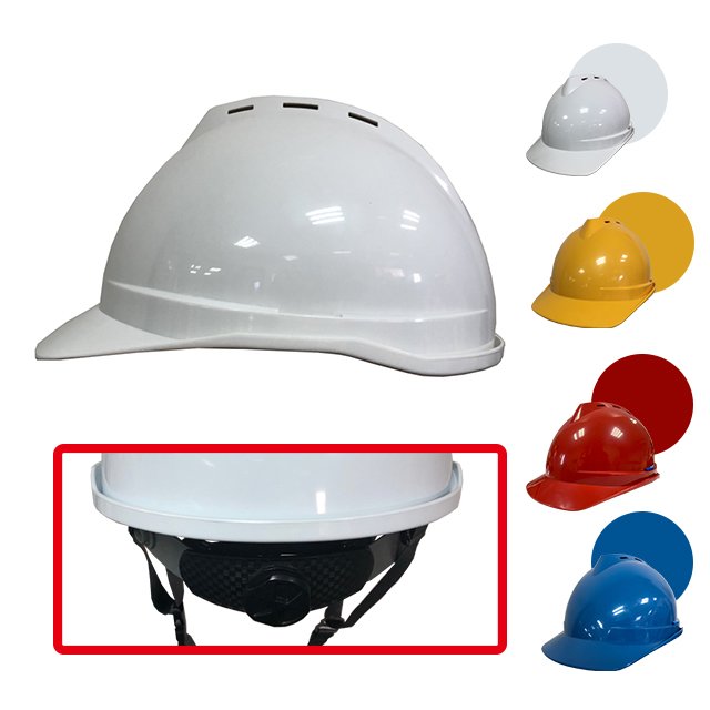 【旋鈕款】透氣工地安全帽 頭頂V型補強 多色可選 內襯可收納【V167】