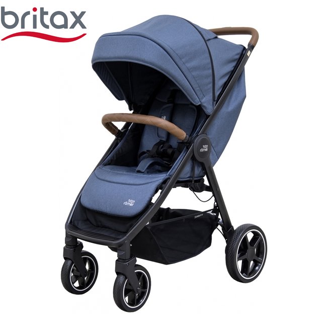 Britax Agile M 豪華四輪 嬰兒推車-夜幕藍 (BX00386-03)【送 杯架+雨罩】