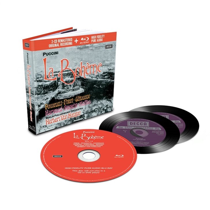 普契尼：波西米亞人 帕華洛帝 Puccini: La Boheme (2CD+Blu-Ray Audio)
