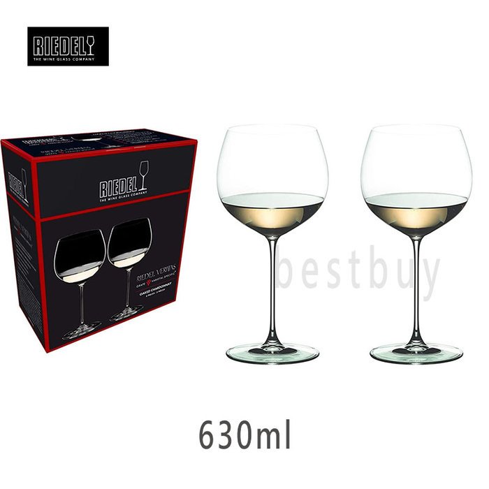 Riedel 630ml-2入 Veritas Oaked Chardonnay 橡木桶夏多內 白酒杯 紅酒杯 水晶杯 6449-97