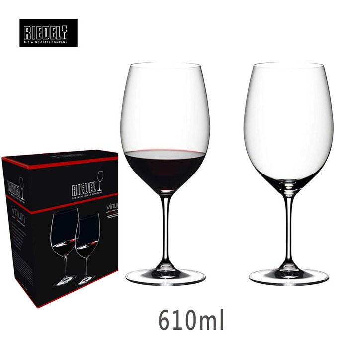 Riedel 610ml-2入 Vinum Cabernet Sauvignon Merlot 葡萄酒杯 紅酒杯 水晶杯 6416-0