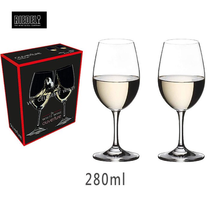 Riedel 280ml-2入 Ouverture White Wine白葡萄酒杯 葡萄酒杯 紅酒杯 水晶杯 6408-05