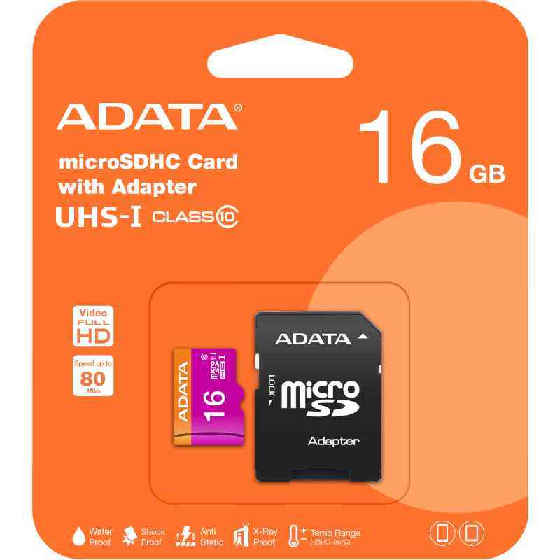 ADATA 威剛 記憶卡 16GB Premier micro SDHC UHS-I C10 記憶卡(紫卡)X1 NEW