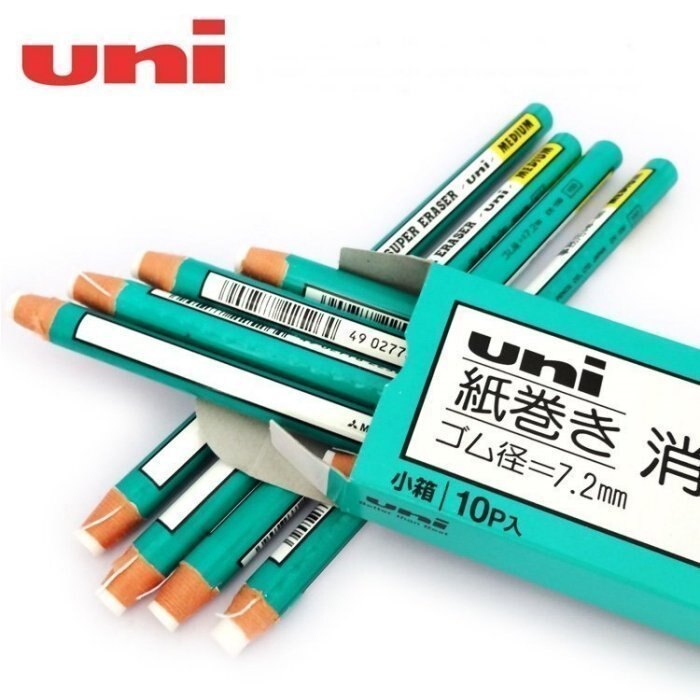 橡皮擦 EK-100 紙捲 長型 筆型 橡皮擦 uni 三菱 【金玉堂文具】