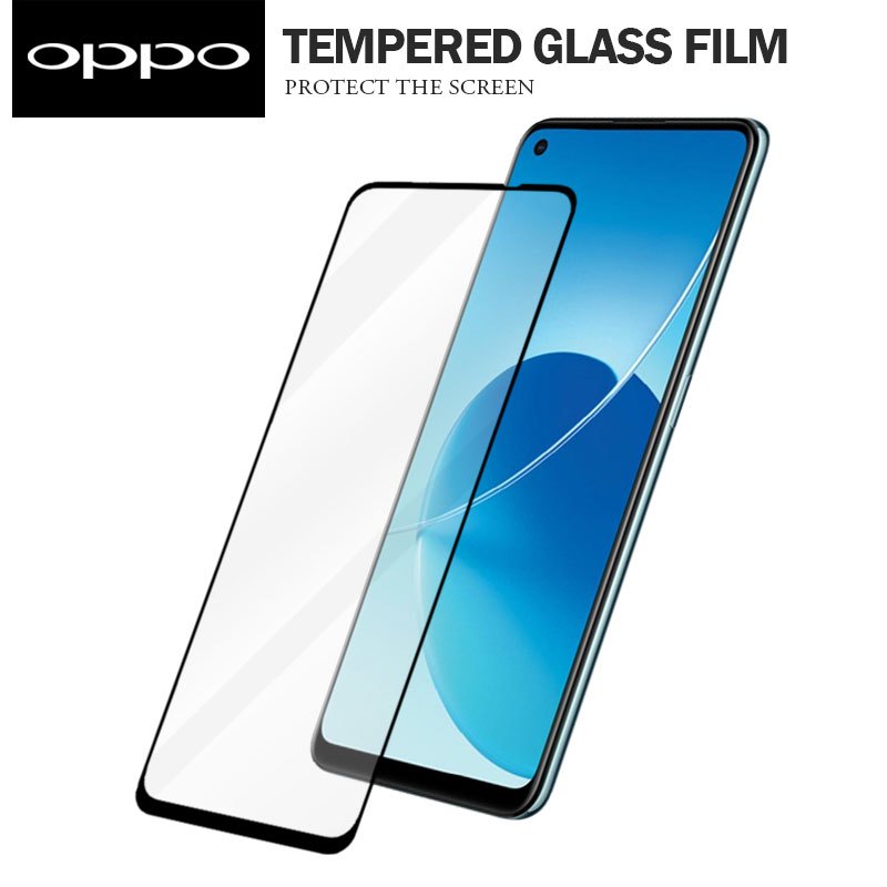 美特柏 OPPO Reno6 Z (5G) 彩色全屏鋼化玻璃膜 高透滿版黑邊帶底板鋼化玻璃 螢幕保護貼