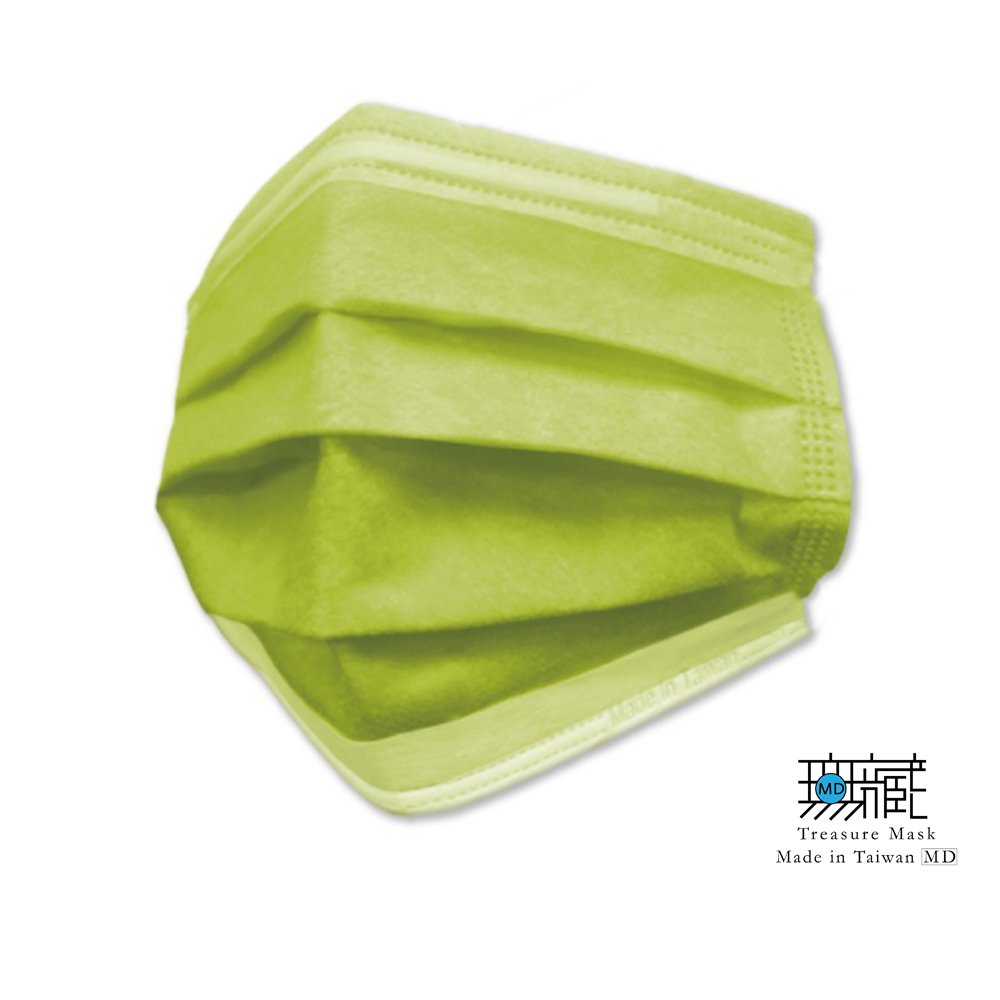 【防疫優先】【無藏生醫】酪梨綠 三層醫療口罩 | 成人款 50 入盒裝