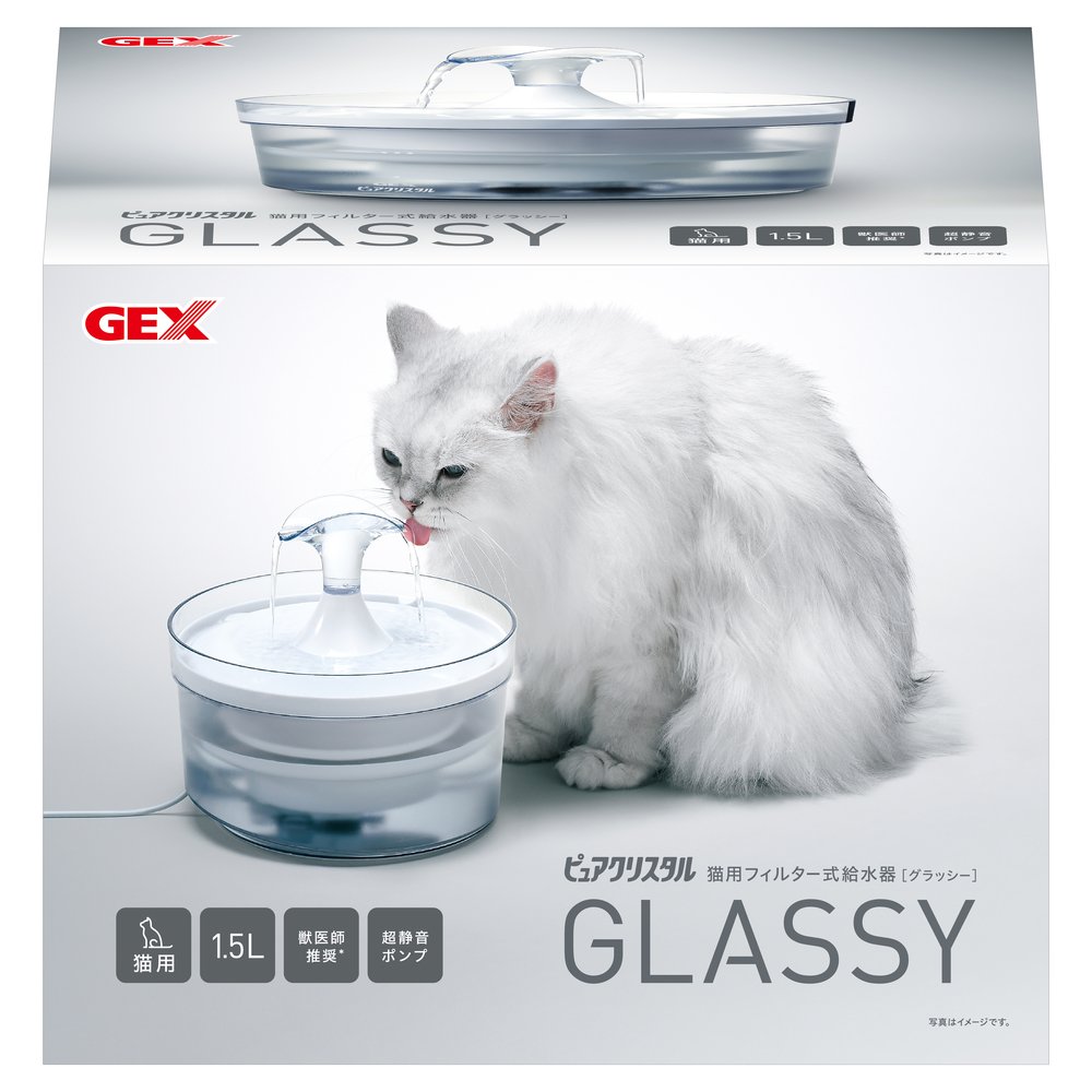 日本 gex 電動循環飲水器飲水機 貓用透涼感淨水飲水機 1 5 l 貓用 電動循環飲水機