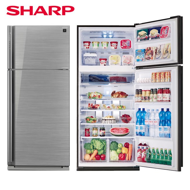SHARP夏普583L自動除菌離子變頻雙門鏡面冰箱 SJ-GD58V-SL