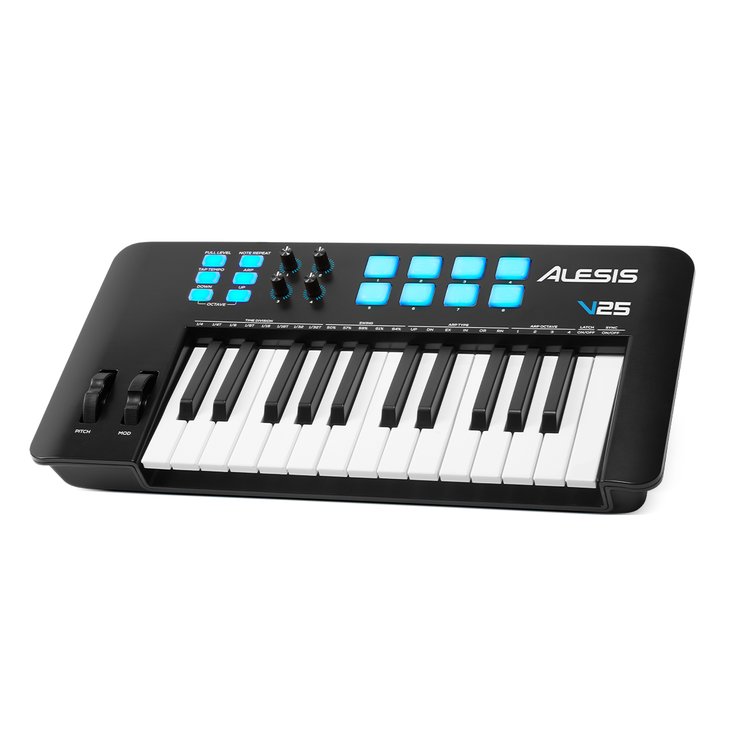 亞洲樂器 ALESIS V25 主控鍵盤，簡約俐落的經典鍵盤