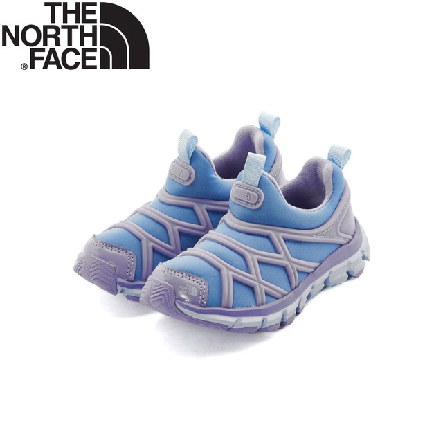 【The North Face 童 輕便防潑水運動鞋《藍/紫》】2YAV/童鞋/毛毛蟲鞋/徒步鞋/休閒鞋
