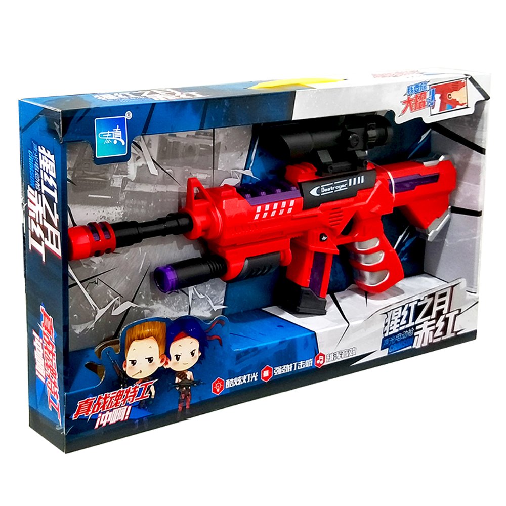 猩紅之月-狙擊造型震動音效燈光特效功能電動玩具槍