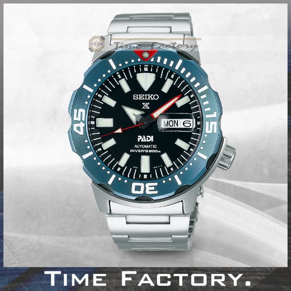 時間工廠】全新 SEIKO PROSPEX x PADI Monster 200米潛水機械腕錶 SRPE27K1