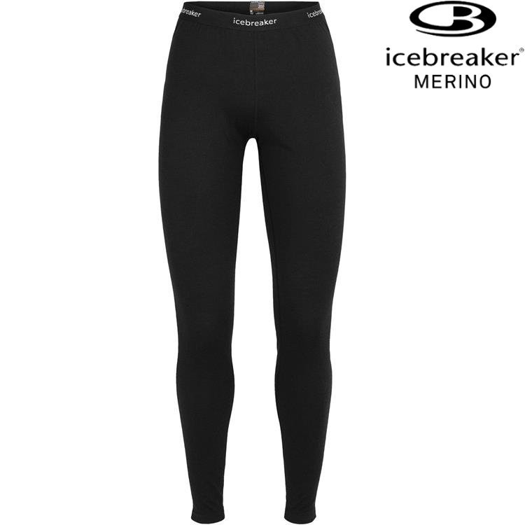 Icebreaker Oasis BF200 女款 保暖貼身長褲/美麗諾羊毛保暖褲/內搭褲 104383 001 黑