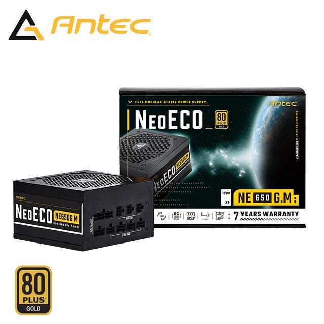 【hd數位3c】Antec NE650GM(650W) 雙8/金牌/全模/全日系/LLC+DC-DC/智慧溫控風扇/10年保【下標前請先詢問 有無庫存】