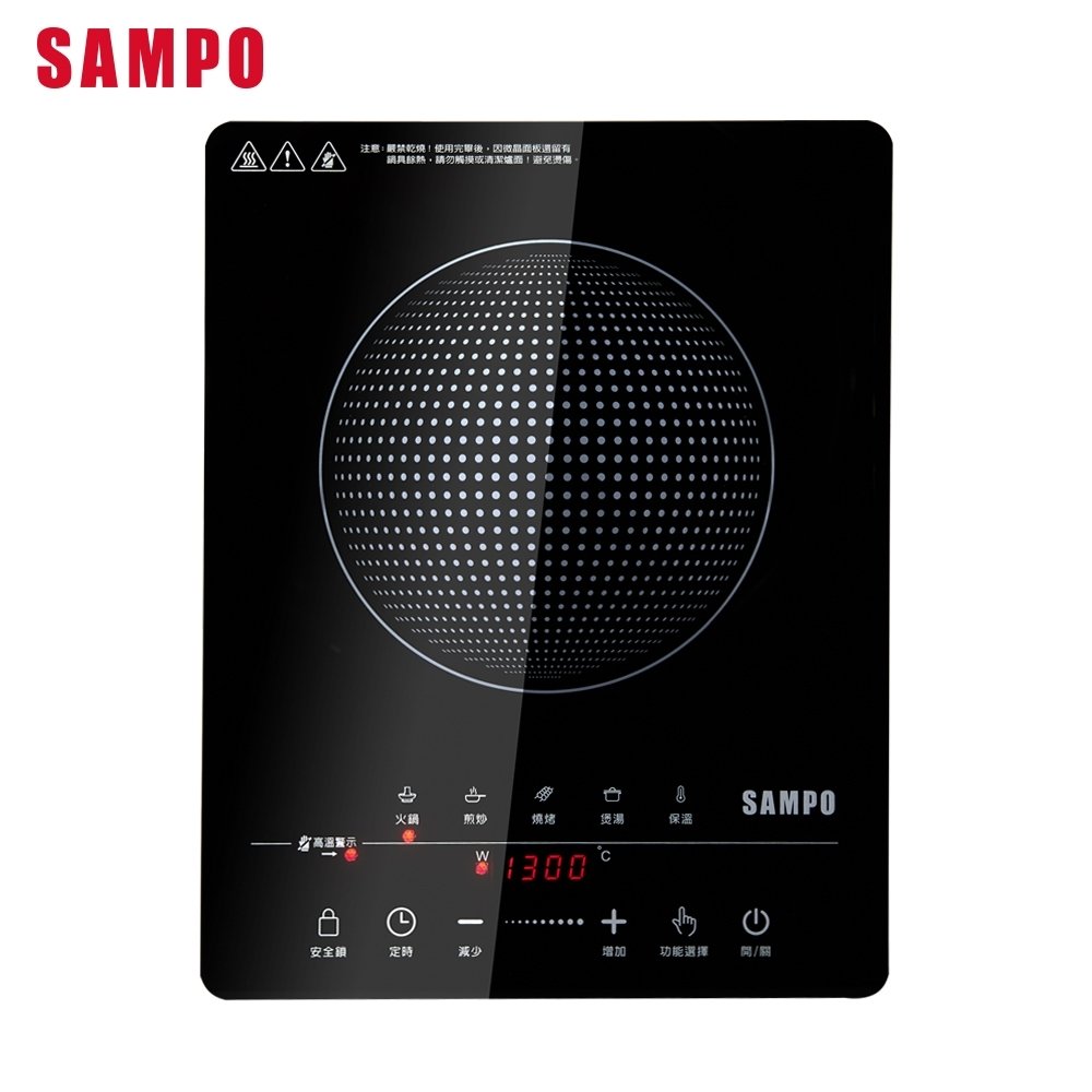 ◤A級福利品‧數量有限◢【SAMPO 聲寶】微電腦觸控黑晶電陶爐 KM-ZA13P