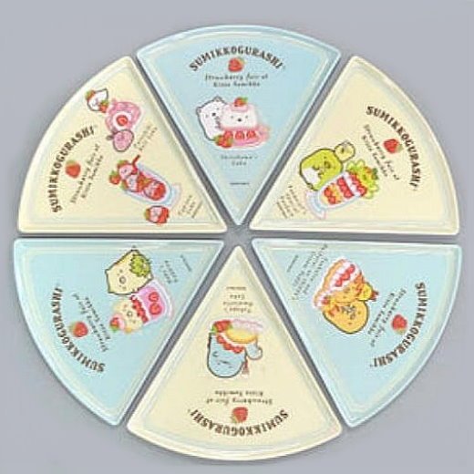 asdfkitty*免運費 日本san-x角落生物三角蛋糕盤/宴會盤/點心盤-藍黃款-可單獨使用-可組合-日本正版商品