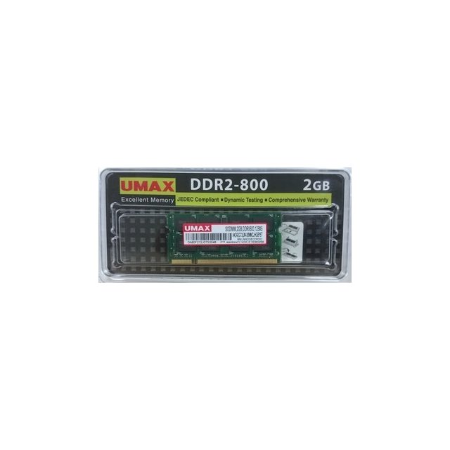 UMAX 筆記型記憶體 DDR2-800 2GB ( SO-DIMM DDR2 800-2GB )