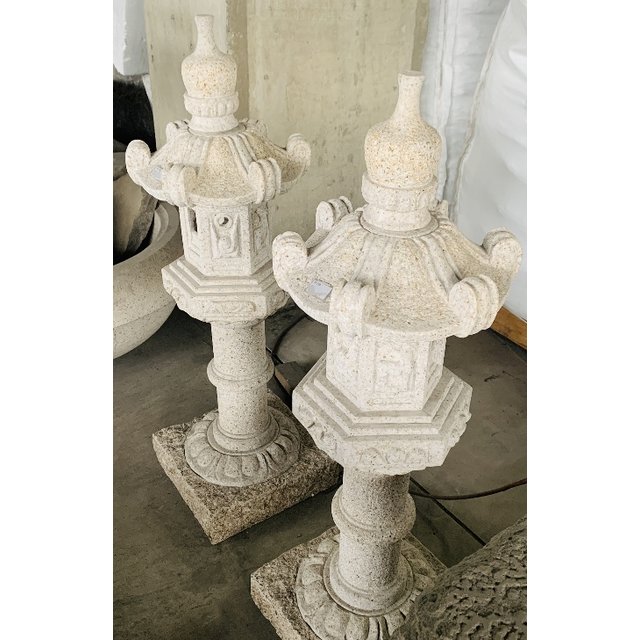 ⊕進口日式石燈籠宮燈燈柱春日(黃銹石H:120CM) 日式燈柱和風石燈柱 