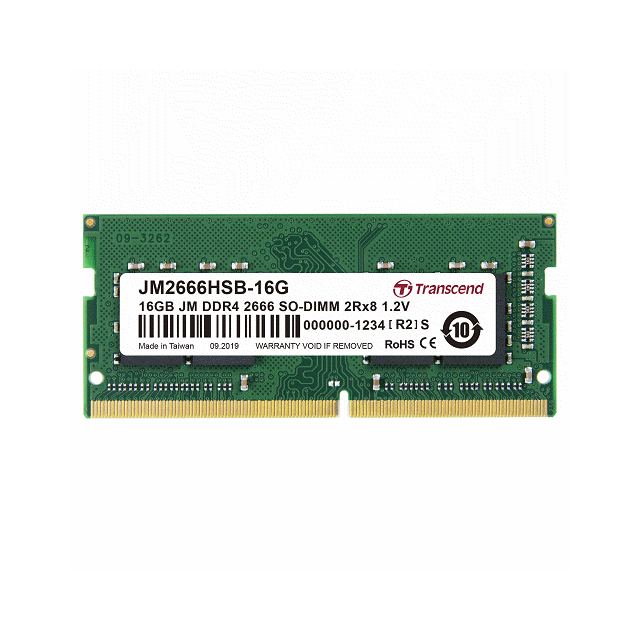 創見16GB JM DDR4 2666 SO-DIMM 2Rx8(FOR NB) 記憶體 JM2666HSB-16G