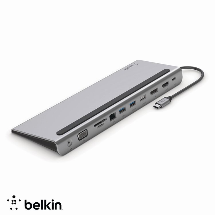 【BELKIN貝爾金】USB-C 11 合 1 多埠擴充座 台灣總代理 VGA、HDMI、DisplayPort