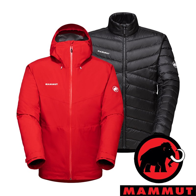 【MAMMUT 長毛象】Convey 3男兩件式GT羽絨外套『岩漿紅』1010-29150 戶外 露營 登山 外套 冬季 保暖 禦寒