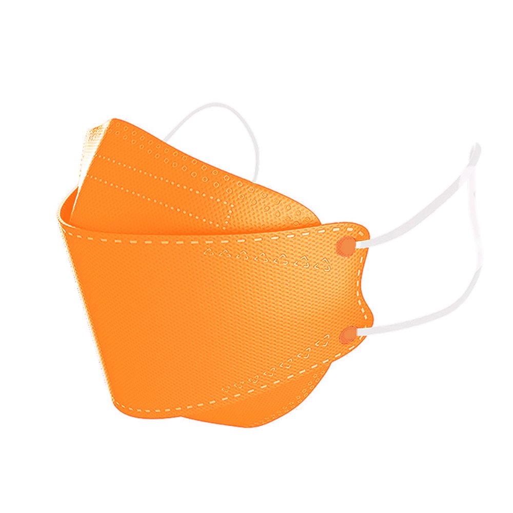 【橘色】台灣製4D口罩 【5入裝】立體口罩 魚型口罩 KF94口罩