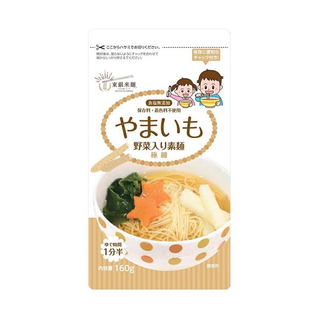 日本 東銀來麵 無食鹽寶寶蔬菜細麵 山藥
