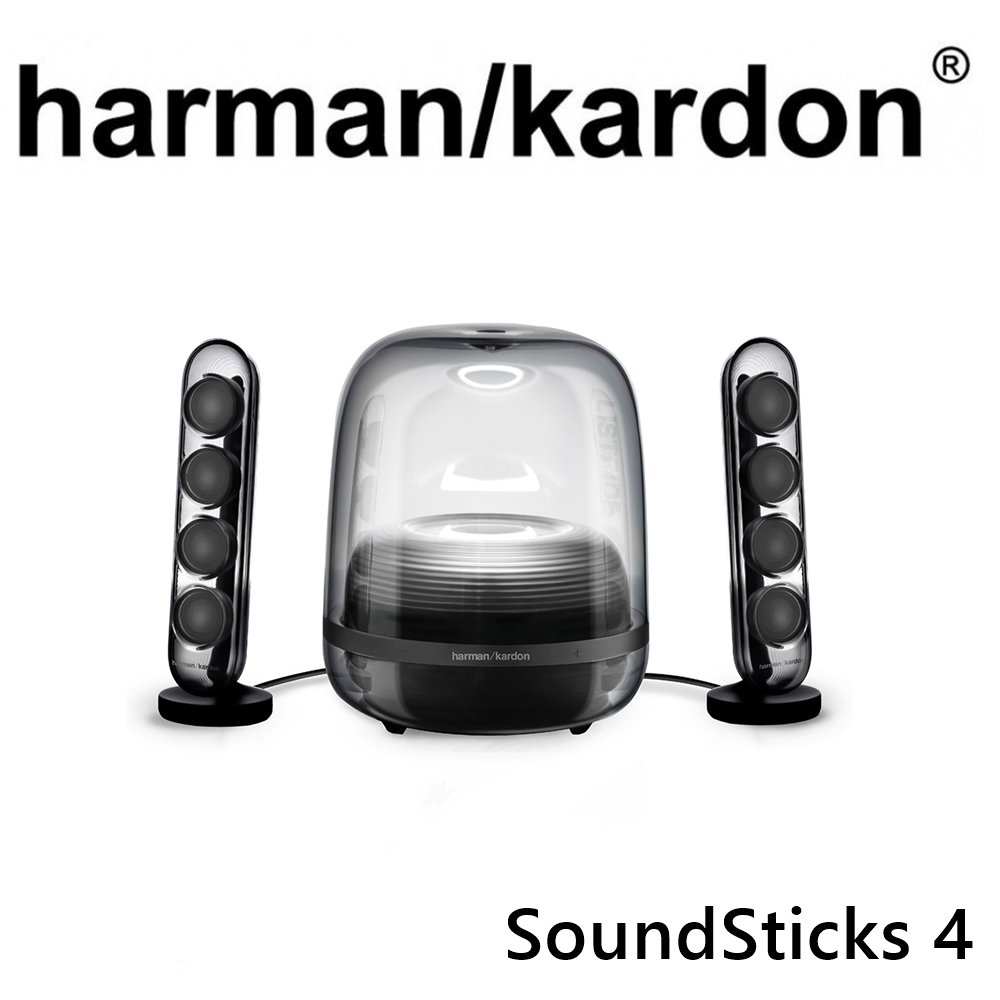 東京快遞耳機館 實體店面最安心Harman Kardon SoundSticks 4 藍牙2.1聲道多媒體水母喇叭 十年力作 黑色