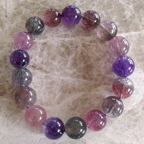 【珍幸福】紫髮晶手鍊/手環(12MM)～加強信心、勇氣