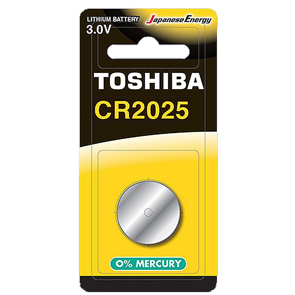 【東芝Toshiba】CR2025鈕扣型 鋰電池1粒裝(3V DL2025鈕型電池 無鉛 無汞)