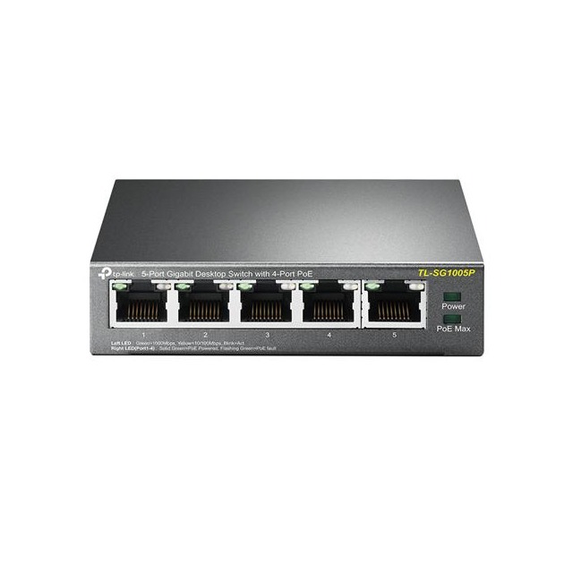 TP-LINK TL-SG1005P(UN) 5埠Gigabit桌上型交換器(含4個PoE連接埠)