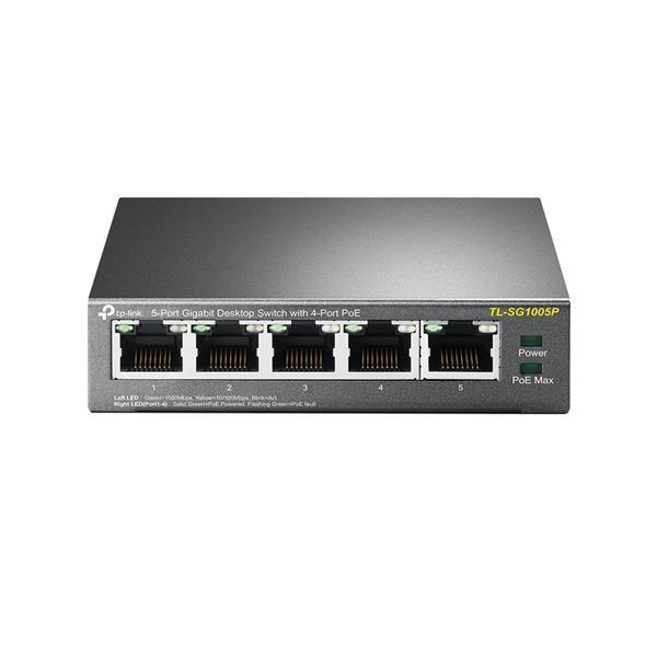 TP-LINK TL-SG1005P(UN) 5埠Gigabit桌上型交換器(含4個PoE連接埠)