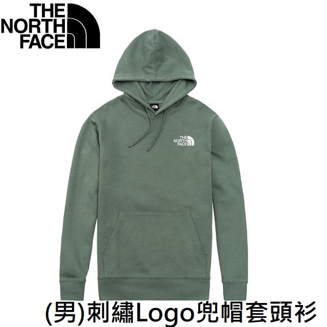 [THE NORTH FACE] 男 刺繡Logo兜帽套頭衫 綠 / NF0A5AZFV1T